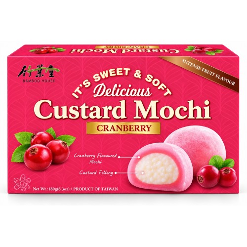 Моти, с заварным кремом, клюква (BH Custard Mochi Cranberry )