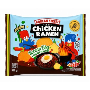 Kiirnuudlid, Korea BBQ ja kana maitsega, terav (Korea BBQ and Chicken Flavour Korean Street)