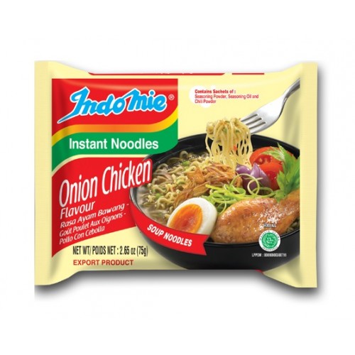 Kiirnuudlid kanaliha ja sibula maitsega, kesk.teravus (Indomie, Chicken Onion flavour)