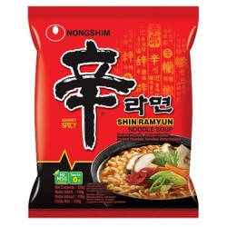 Kiirnuudlid, seened, väga terav (Nongshim Shin Ramyun)