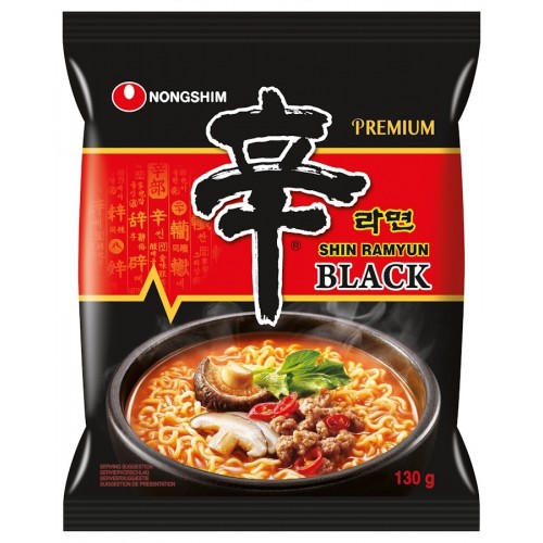 Kiirnuudlid, seened, terav (Shin Ramyun Black)