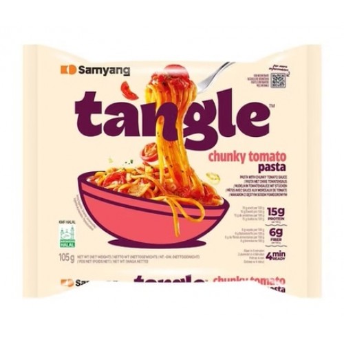 Kiirnuudlid, tomatitükkidega (Samyang Tangle Chunky Tomato Pasta)
