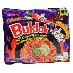 5packs x Kiirnuudlid, kanaliha, habanero ja laimi maitsega, terav (Chicken Ramyun Habanero Lime)