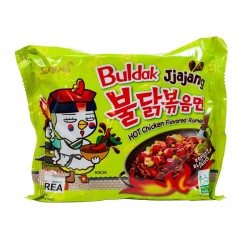 Kiirnuudlid, kanaliha maitsega ja sojaoa kastmega, terav (Buldak Chicken Ramyun Jjajang)