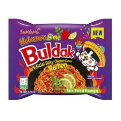 Kiirnuudlid, kanaliha, habanero ja laimi maitsega, terav (Buldak Chicken Ramyun Habanero Lime)