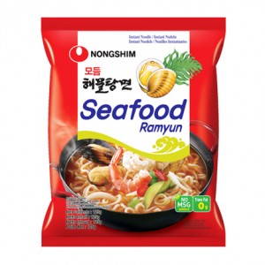 Лапша с морепродуктами, средняя острота (Seafood Ramyun)