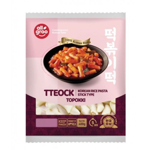 Korean rice pasta, stick type, topokki Allgroo (frozen)