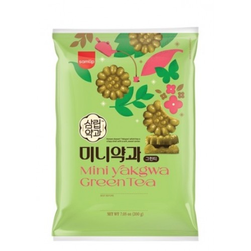 Yakgwa küpsised, roheline tee (Samlip Mini Yakgwa Green Tea)
