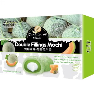 Mochi riisi kommid, muskusmelon ja piim (BH Mochi Cantaloupe Milk) Mochi riisi kommid, muskusmelon ja piim (BH Mochi Cantaloupe Milk)