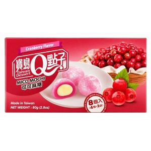 Kakaomochi jõhvika maitsega (Cacao Mochi Cranberry Flavor, RFF)
