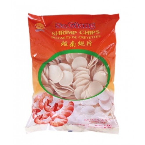 Креветочные чипсы для жарки, белые (Sa Giang)