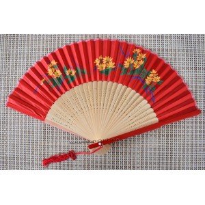 Веер, красный
