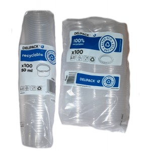 Sojakastme topsik 50 ml, 100tk (Delipack, PP) Sojakastme topsik 50 ml, 100tk (Delipack, PP)