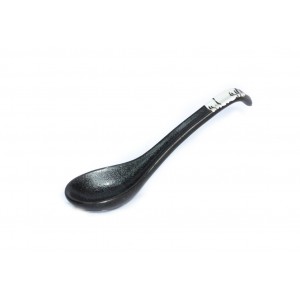 Soup spoon, black-white (porcelain) 