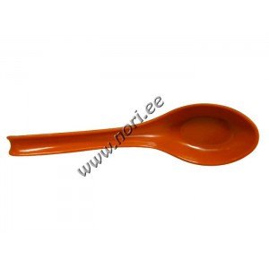 Soup spoon, red-black (plastic)