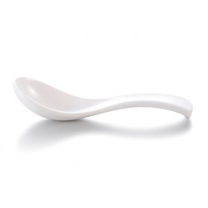 Soup spoon, white (plastic)