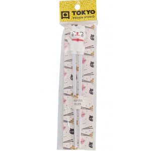 Палочки для начинающих, белые, Lucky Cat