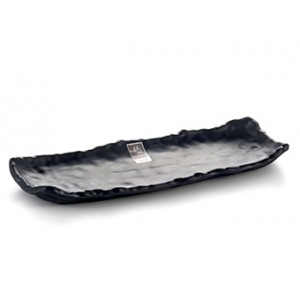 Тарелка для суши, пластик, чёрная