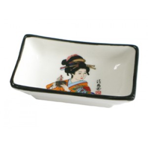 Соусница, белая, гейша