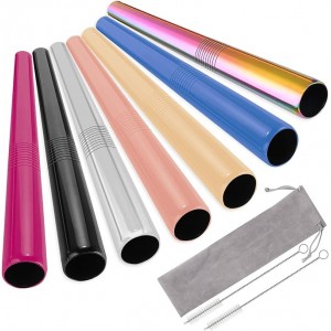 Трубочки для боба чая, нержавеющая сталь, 7 цветов